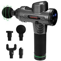 Massage Gun 20 Speed Level Deep Tissue Percussion for Deep Relaxation, Cordless Handheld Electric Body Massage Device for Neck, Back, Muscle & 5 Heads Included