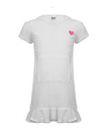 LEINASEN Girls Swim Cover Ups, Short Sleeves Ruffle Hem Hooded Terry Swimwear with Zipper