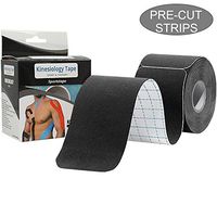 Bearals Pre-Cut Kinesiology Tape, Elastic Therapeutic Sports Tape, Kinesiology Recovery Tapes for Shoulder Knee Elbow Ankle, Waterproof, Latex Free, 2”x 16.5 Feet Per Roll (Pack of 2)