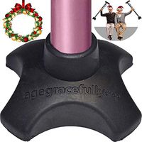 Walking Cane Tip 19mm Rubber Replacement Foot Pad 4 Legs Crutch Foot Pads Black Fits on 3/4" Cane Universal