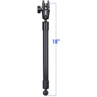 Ram Mount 18-Inch Long Extension Pole with 1-Inch Diameter Ball Ends Double Socket Arm, Black