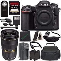Nikon D500 DSLR Camera (Body Only) + Nikon AF-S NIKKOR 24-70mm f/2.8G ED Lens + Rechargable Li-Ion Battery + Home and Car External Charger + Sony 64GB SDXC Card + HDMI Cable + Remote + Flash Bundle