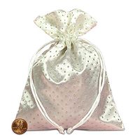 White Satin Pearl Bags 5" X 7" | Quantity: 12
