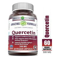 Amazing Formulas - Quercetin 500 Mg, 60 Vegetarian Capsules * Supports Cardiovascular Health, Helps Improve Anti-Inflammatory & Immune Response, Supports Healthy Ageing and Overall Well-Being *