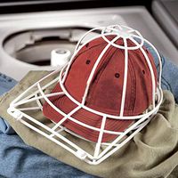 FidgetKute Washer Baseball Hat Cleaner Cleaning Protector Cap Washing Frame Cage Hold L White One Size