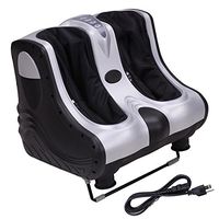 AW 80W Heat Kneading Rolling Leg Calves Ankle Foot Massager Personal Health Salon Care Silver ABS