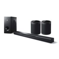 YAMAHA MusicCast BAR 400 Sound Bar with Wireless Subwoofer and WX-021BL MusicCast 20 Wireless Speakers - Pair (Black)