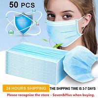 Delivery In 3-5 Days 50pcs 3-Ply Disposable Face ℳāsk with Elastic Earloop Random Color amzon740361262
