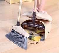 Dustpan Lobby Broom Combo 3 Foot Overall Height Ergonomic Dustpan and Telescoping Handle
