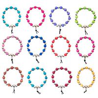 12 PCS Scented Beads Bracelets - Great as Aromatherapy Diffuser Bracelet Pack for Women and Men | Add Essential Oil When The Scent Wears Off - Great Fashion Jewelry Gift