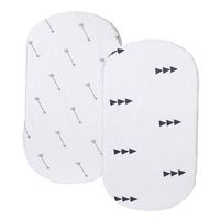 Bassinet Sheet Set 2 Pack 100% Jersey Knit Cotton Ultra Soft and Stretchy for Baby Girl Boy Grey Arrows and Black Triangles by Knlpruhk