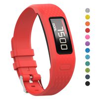 iBREK for Garmin Vivofit 1/2 Bands,Adjustable Watch Bands Replacement with Buckle for Women Men Small Large (No Tracker)-S/Red