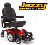 Pride Mobility JSELECT6 Jazzy Select 6 Electric Wheelchair - Red