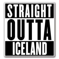 CUSTOMI ICELAND Straight Outta Series Custom Decal Sticker for Car Truck Macbook Laptop Air Pro Vinyl