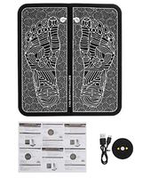 EMS Foot Recovery Mat Electric Foot Massage Mat Acupuncture Massager Feet Relax Machine Beauty Foot Vibrator Training Muscle Physiotherapy Foldable Sport USB Charging
