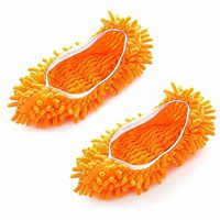 huici Mop Slippers Shoes Cover, Soft Washable Reusable Microfiber Foot Socks Floor Dust Dirt Hair Cleaner for Bathroom Office Kitchen House Polishing Cleaning