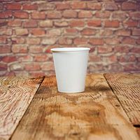 10 oz Paper Coffee Cups - White Hot Drink Disposable Cups - Hot Cup Factory - 100 Count
