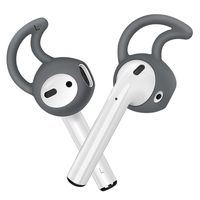 ZALU Hooks and Covers Accessories Compatible with AirPods and EarPods Earphone Earbuds [3 Pairs] (Grey)