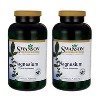 Swanson Magnesium 200 Milligrams 500 Capsules (2 Pack)