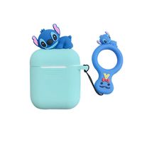 UR Sunshine AirPods Case, Super Cute Funny Lying Cartoon Animal Soft Silicone Case Cover Protective Skin for AirPods1/AirPods 2+Lanyard-Stitch