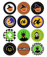 Kinteshun Halloween Sealing Sticker,Self-adhensive Hallowmas DIY Decorative Gift Packing Wrapping Envelope Seals Baking Label Paster Decals Sticker(10 Sheets,120pcs)