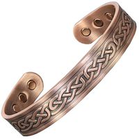 Holistic Magnets® Copper Bracelet for Men Women Magnetic Bracelets for Arthritis Healing Bangle Magnetic Bracelet Wristband Celtic Bangle (CEK)-Celtic Eternity Knot (M: Wrist 6.5-7.6 inch)