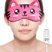 HealingOn Eye Mask for Dry Eyes, Premium USB Heated Eye mask, Dry Eye Mask for Blepharitis, Puffy Eyes, Warm Dry Eye Treatment, Soothing Heat Eye Pad (Pink Cat)