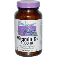 Bluebonnet Nutrition, Vitamin D3 1000iu, 180 Vegg Capsules