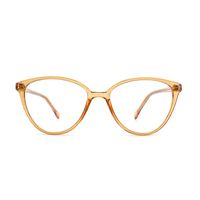 O-Q CLUB Fashion Cat Eye Blue Light Blocking Glasses UV Filter Computer Glasses for Men Women(Transparent Yellow)