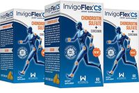 Chondroitin Sulfate with Turmeric Curcumin Non GMO for Knee, Hand, Back & Hip Premium Joint Pain Relief - by InvigoFlex CS - 3 Pack