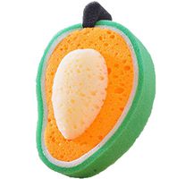 EUBUY Cute Mango Shape Eco-Friendly Cleaning Towels Kitchen Dish Bowl Scouring Sponge Cleaning Pad Sponge Scouring Pad(Mango)