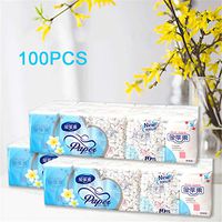 SqSYqz 100-Pack Pocket Tissues, Unscented 2-Ply Facial Tissue,Napkin Paper Wrapper Portable Tissue Paper