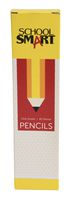School Smart Hexagonal Number 2 Wood Pencils with Latex Free Erasers - Pack of 12 - Yellow