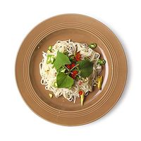 AXZHYX Bowl Plate European Steak Plate/Western Thread Pasta Dish/disc/Home Dish/Dessert Fruit Flat Plate/Ceramic Plate Hotel Tableware Home Noodles Boiled Fish Soup Bowl (Color : 222.5cm)