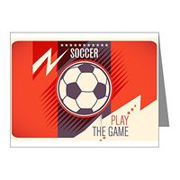 Note Cards (10 Pack) Soccer Football Play The Game Red