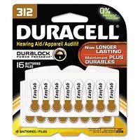 Duracell Activair Mercury Free Hearing Aid Battery Size 312, 16/pk