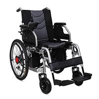 PLLP Medical Rehab Chair, Wheelchair,Portable Folding Heavy Duty Electric Mobility Wheelchair,Lightweight Power Chair,360° Joystick Motorized Wheelchairs,Scooter,Black