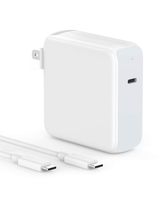 87W USB C Charger Power Adapter for MacBook Pro 15 inch 13 inch, MacBook 12 inch, MacBook Air, Thunderbolt 3 Port Type C, 2018 iPad Pro 12.9, 11, LED Indicator, 5A 6.6ft USB C to C Cable, A1707 A1990