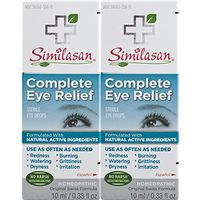 Similasan Complete Eye Relief Eye Drops 0.33 Ounce Bottle, for Temporary Relief from Red Eyes, Dry Eyes, Burning Eyes, Watery Eyes, 2 Count