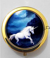 BlackKey Unicorn 3-Compartment Decorative Pocket Gift Box Case Organizer for Pill, Color 2 -659