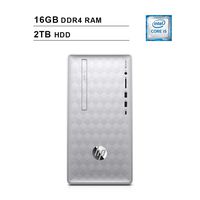 2019 HP Newest Pavilion Desktop (8th Gen Inter 6-Core i5-8400 up to 4.0GHz, 16GB DDR4 RAM, 2TB HDD, Intel UHD Graphics 630, WiFi, Bluetooth, HDMI, Windows 10, Silver) (Renewed)