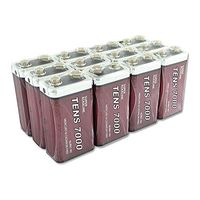 TENS 7000 Official 12 Pack of Long Lasting 9-Volt Alkaline Batteries - 9 Volt Battery for TENS Unit - Pack of 12 All Purpose Batteries - Alkaline Battery for Everyday Use - 100% Durability Guaranteed