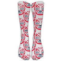 NavyLife Men's Premium Quality Luchador Fighter Red Mask Fitness Novelty Crew Athletic Socks Knee High Sock