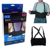1 Back Support Brace Work Belt Adjustable Waist Lumbar Heavy Lift Suspenders New