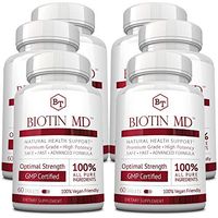 Biotin MD – Extra Strength Pure Biotin 10,000mcg for Improved Hair, Skin and Nail Health; 360 Vegan Tablets; Made in USA