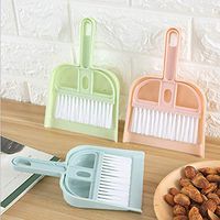 Detectorcatty Mini Desktop Sweep Cleaning Brush Small Broom Dustpan Broom Dustpan Set Keyboard Brush Computer Cute Little Broom Suit