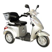 E-Wheels EW-38 3-Wheel 700W High Power Electric Mobility Scooter, Silver