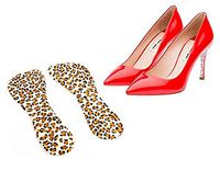 1Pair Leopard Color Silicone Gel Self Adhesive Non Slip Antislip Comfortable Insole Shoe-pad High Heel Shoe Pad Cushion Shoe Inserts Shoes Pad for Foot Care Non-Slip Insoles