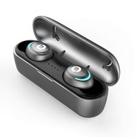 Bluetooth Earbuds, IPX5 Waterproof 5.0 Wireless Bluetooth Headphones, HiFi Stereo Sound Bluetooth Earphones in-Ear Sports Headsets with Built-in Mic and Charging Case for iPhone and Android (Silver)