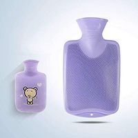 Water Injection Hot Water Bottle Explosion-Proof PVC Charge Cute Children Adult Warm Water Bag Hand Warmers Pain Relief Hot and Cold Therapy,Purple
